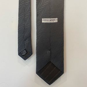 Dark Gray Armani Silk Tie